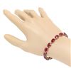 Image 2 : 18K Gold 30.66ct Ruby .8ct Diamond Bracelet