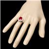 Image 3 : 14k White Gold 4.50ct Ruby 0.90ct Diamond Ring
