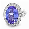 Image 2 : 14k Gold 7.00ct Tanzanite 0.70ct Diamond Ring