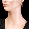 Image 4 : 14k Gold 8.00ct Ruby 0.30ct Diamond Earrings