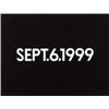 Image 1 : Property from a Belgian Collection ON KAWARA (b. 1933) "MONDAY" SEPT.6,1999 ("TODAY" SERIES No. 3...