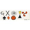 Image 1 : ALEXANDER CALDER (1898-1976) UNTITLED signed and dated "Calder 74" lower right gouache on paper 1...