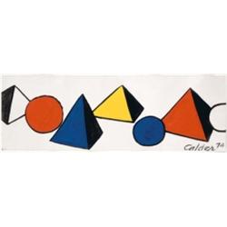 ALEXANDER CALDER (1898-1976) PYRAMIDS signed and dated "Calder 74" lower right titled "pyramids" ...