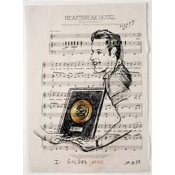 MARTIN KIPPENBERGER (1953-1997) UNTITLED (HEARTBREAK HOTEL) initialed, inscribed and dated "I. Go...