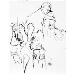 Property from a Private American Collector CECILY BROWN (b. 1969) UNTITLED (STUDY no. 17) signed ...
