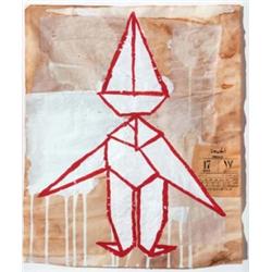 Property from a Private European Collection DONALD BAECHLER (b. 1956) SMALL RED LINE DRAWING NO. ...