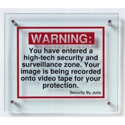 Property from a Private Collector JULIA SCHER (b. 1954) RED SECURITYLAND WARNINGS screenprint on ...