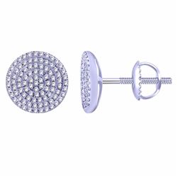 14KT White Gold Ladies Diamond Earrings -# 8652