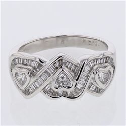 18KT White Gold Ladies Diamond Fashion Ring -# 9881
