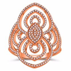 14KT Rose Gold Ladies Diamond Ring -# 8738