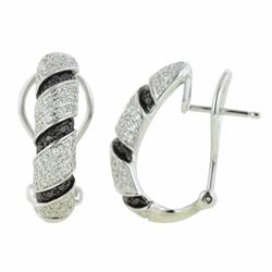 14KT White Gold Diamond Earrings -# 6045-1