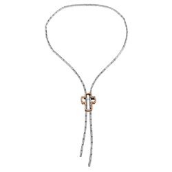 18KT Two Tone Gold  Ladies Diamond Necklace -# 10433