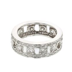 18KT White Gold Ladies Diamond Band Ring -# 10413