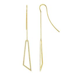 14KT Yellow Gold Diamond Earrings -# 7662