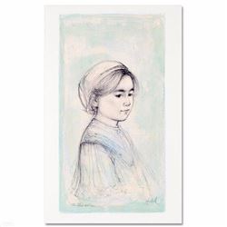 "Ursina" LIMITED EDITION Lithograph by Edna Hibel (1917-2014), Numbered and Hand Signed with Certifi