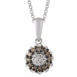 14KT White Gold Diamond Pendant With Chain -# 6165