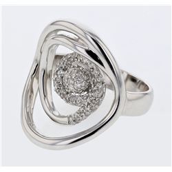 18KT White Gold Ladies Diamond Ring -# 9383
