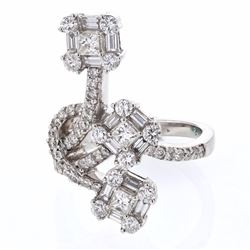 18KT White Gold Ladies Diamond Ring -# 10442