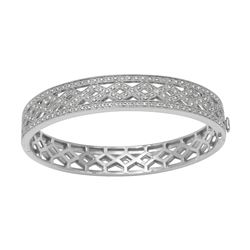 14KT White Gold Ladies Diamond Bangle -# 10376