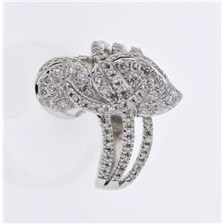 18KT White Gold Ladies Diamond Fashion Ring -# 9792