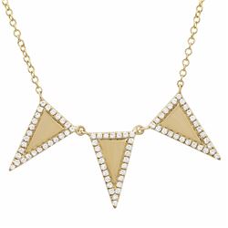14KT Yellow Gold Diamond Necklace -# 7951