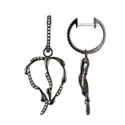 14KT White Gold Diamond Earrings -# 6153