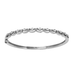 18KT White Gold Diamond Bangle Bracelet -# 6517