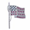 Image 1 : White Silver Silver Pin -# 6408