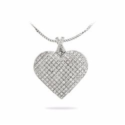 14KT White Gold Ladies Diamond Necklace -# 9774