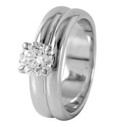 18KT White Gold Diamold Wedding Ring -# 521