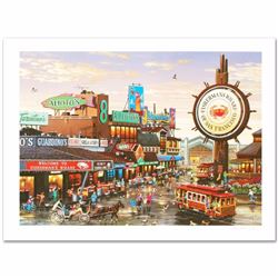 Fisherman's Wharf Limited Edition Lithograph by Alexander Chen! Numbered and Hand Signed with Certif