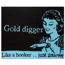 Gold Digger Limited Edition Lithograph by Todd Goldman, Numbered and Hand Signed with Certificate of