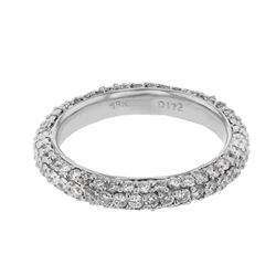 18KT White Gold Ladies Diamond Band Ring -# 10151