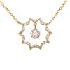Image 1 : 14KT Yellow Gold Diamond Necklace -# 7931-1