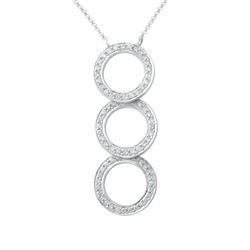 14KT White Gold Ladies Slider with Chain  -# 6775