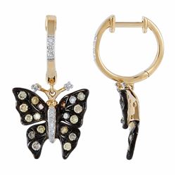 14KT Yellow Gold Diamond Earrings -# 6210