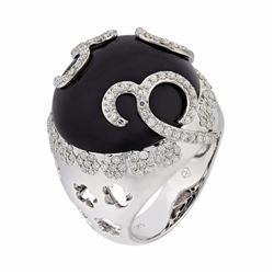 14KT White Gold Gemstone Ring -# 6211-1