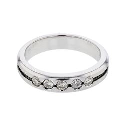 14KT White Gold Ladies Diamond Band Ring -# 8940