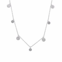 14KT White Gold Diamond Necklace -# 7847