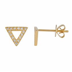 14KT Yellow Gold Diamond Earrings -# 6955-0