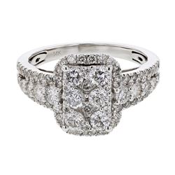 14KT White Gold Ladies Diamond Ring -# 10042