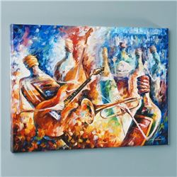 Bottle Jazz II LIMITED EDITION Giclee on Canvas by Leonid Afremov, Numbered and Signed with Certific