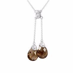 14KT White Gold Ladies Diamond and Gemstone Necklace -# 8635