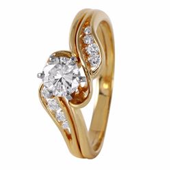 14KT Yellow Gold Solitaire Diamond Engagement Ring -# 366