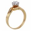 Image 2 : 14KT Yellow Gold Solitaire Diamond Engagement Ring -# 366