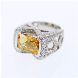 18KT White Gold Ladies Diamond and Gemstone Cocktail Ring -# 10432