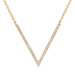 14KT Yellow Gold Diamond Necklace -# 7074