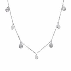 14KT White Gold Diamond Necklace -# 7535-0