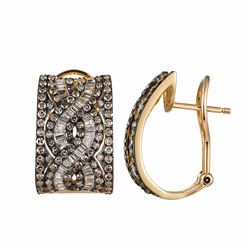 14KT Yellow Gold Diamond Earrings -# 5977