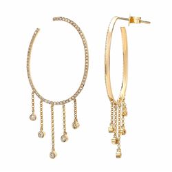14KT Yellow Gold Diamond Earrings -# 7938
